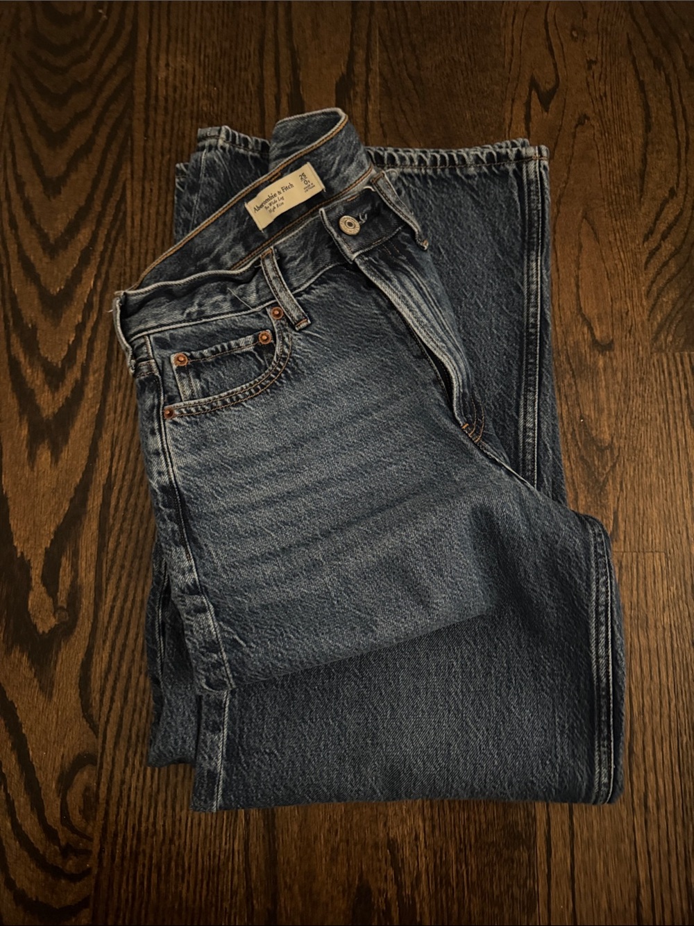 Abercrombie & Fitch Wide Leg High Rise denim size 25 short length